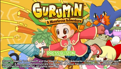 Gurumin: A Monstrous Adventure title screen for PSP